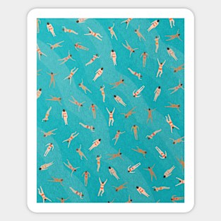 Summer swimmers illustration Sticker